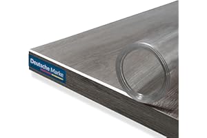 ‎TEXMAXX TEXMAXX Tischfolie transparent 2mm mit abgeschrägter Kante/Tischschutz transparent versch. Größen und Wunschmaß/Tisch Schutzfolie transparent/Folie für Tisch aus PVC - 90 cm x 180 cm