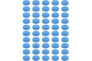 Alvinlite Pointes de Queue de Billard 9-13 mm - 50 Pointes de Remplacement pour Bâtons de Billard en Cuir avec Boîte de Rangement - pour Billard Huit Neuf Boules, Bleu(10mmm)