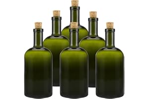 mikken 6 x grön/brun glasflaska 500 ml oljeflaska med kork