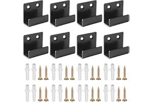 FYting Mirror Brackets,8 Pcs U Shaped Brackets Stainless Steel Bracket with Screw Expansion Tube, Mirror Hanging Brackets for Heavy Duty Fixings Tile Display Stand Oil Painting Display(30mm,XL)
