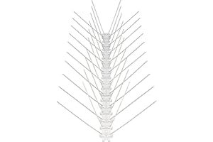 Viirkuja Anti Pigeon 3 Mètres de Pics Anti Pigeon en Acier Inoxydable 4 Rangées Longueur Totale 300 cm 6 Éléments de 50 cm Répulsif Oiseaux avec Fermeture par Clic et Points de Rupture Prédéterminés