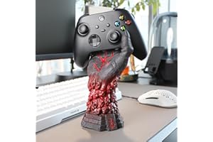 IOO6Z8SY Teufelshand Design Ständer: Kopfhörer- und Controllerhalter, Rot-Schwarz Verlauf, Resin, Ideal für PS5/Xbox, Gamer-Dekor