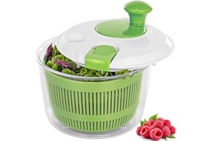 VIHOOM Salad Spinner Small Salad Washer and Spinner, Lettuce Spinner with Vegetable Washing Basket and Serving Bowl, Household Fruit Drainer Salad Dryer