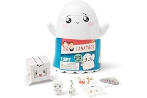 LankyBox Ghosty Glow Mystery Box – Mystery Box with 6 Exciting Toys to Discover inside, Officially Licensed LankyBox Merch, White
