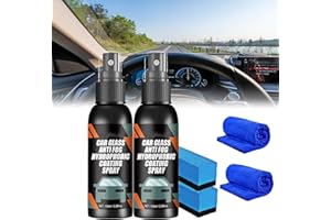 QKLOVNI Spray per parabrezza auto, idrorepellente, antiappannamento, per rivestimento idrofobo, per vetri auto, spray per la rimozione di pellicole di olio di vetro, agente antiappannamento e antipioggia, 100