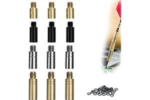LECHENGJIA 12 PièCes De Poids De FléChettes En 3 Couleurs, Poids De FléChettes1,5/2/2,5/3 G En Laiton,Kit D'Outils De Contrepoids Pour FléChettes Avec 50 Curseurs (Or:3g)(Argent:2,5 G)(Noir:2g )(Doré:1,5 G)