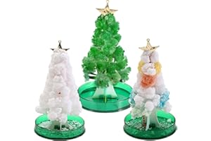 PELLINCH 3 Pièces Mini Arbre Magique, Mini SapinMagique Noel, Arbre en Papier Magiqus, ArbreMagique Jouet, Kit de Décoration en Cristal, MiniDécoration de Sapin de Noël, Sapin de Noël Artificiel