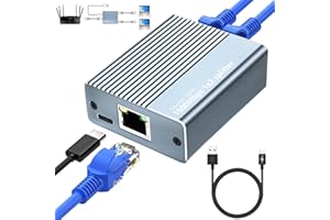 VECBMN Switch Ethernet 1 à 2, 2 Ports Switch RJ45 Ethernet Splitter Network Switch Ethernet Répartiteur Gigabit Ethernet pour Les Ordinateurs Les Routeurs et Les Décodeurs Télévision Numérique, etc.