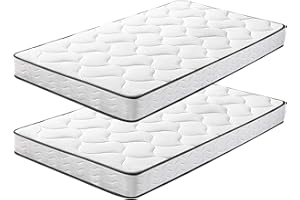 IZTOSS Lot de 2 Matelas 90x190cm Matelas Memoire de Forme Luxe Matelas de Lit d'Adulte et d'enfant Épaisseur 15cm