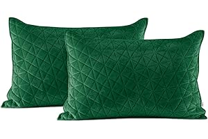 ‎AMELIAHOME AmeliaHome 2 Poszewki na poduszki 50x70 cm zielony dwustronne pikowane welwet Laila