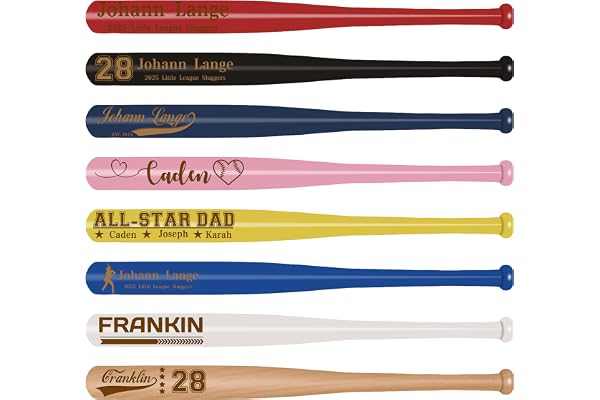 Mini batte de baseball personnalisée en bois de 45,7 cm, parfaite pour les jeux d'entraînement et les souvenirs cadeaux