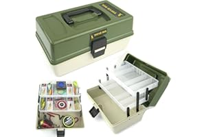 Roddarch© Fishing Tackle Box 2 Tray Cantilever 'Tough Box' Sea Coarse Game Fishing