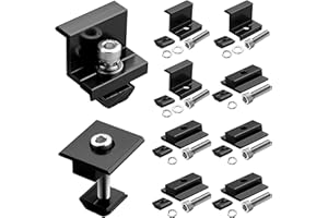 GETLITOOL 10 PCS Fixation Panneau Solaire Support Panneau Solaire en Aluminium 30 mm, Support Montage Panneau Solaire en Z pour Panneau Photovoltaïque Camping Car Toiture Mural, Avec Ecrous et Boulon