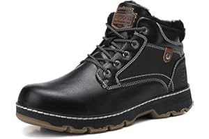 ARRIGO BELLO Bottines Homme Cuir Chaussures de Randonnée Hiver Fourrées Bottes de Neige Marche EU41-46