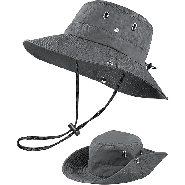 Cappello Safari Uomo/Unisex In Rete Traspirante - Pieghevole Per Trekking E Pesca - Foto 6