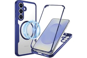 WeiCase Hülle für Samsung Galaxy S25 FE, Kompatibel mit Mag-Safe, 360 Grad Rundumschutz Handyhülle mit Integriertem Displayschutz Stoßfest Ultradünn Transparent Silikon Schutzhülle, Blau