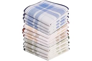 JukLoos Herren Taschentücher 100% Baumwolle Stofftaschentücher 40 x 40 cm