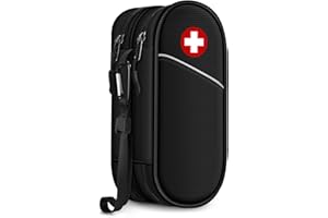 SITHON Epipen Borsa da Trasporto a Doppio Strato, Portatile Medicinali Custodia da Viaggio, Astuccio per insulina per 2 EpiPens, Asthma Inhaler, Anti-Histamine, Auvi-Q, Allergy Medicine Essentials,