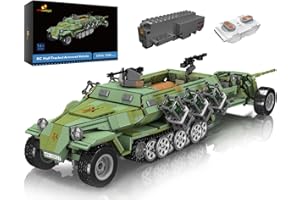 JMBricklayer Armored Car Building Kits for Adults 61516, Technik RC Half Tracked Armored Vehicle Model Toy, Collectible Building Army Toy Sets, Gifts for Boys Teens Adults (1298 Pieces)
