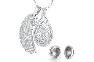 INFUSEU Ciondoli Di Cenere, Collana Di Ceneri Collana Di Urna Umana Da Donna Ceneri In Acciaio per Conservare Le Ceneri Ceneri Umane