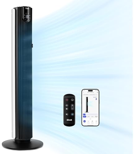 Ventilateur Colonne Clean Air Optima CA-407W Smart - Débit 500 M³/h, 12 Vitesses, Ioniseur, Contrôle Appli
