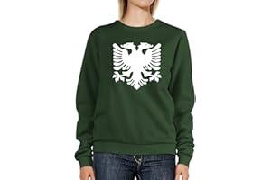 DAYTRIPPER Albanian Flag Albania 2 Headed Eagle Womens Ladies Sweatshirt Sweater