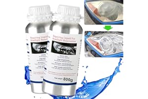 DAHUDTIN 2 x 800g Renovateur Phare Voiture, Polish Phare Voiture, Flacon de Recharge pour Kit Renovation Phare Voiture pour Restauration de Phares pour Auto et Moto, Réparer les Phares Jaunis, Rayés, Ternes