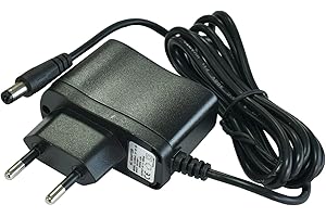 Rowin - Alimentatore per pedali 9 V DC 0,5A, con adattatore per caricabatterie da parete con spina UE per pedale effetti per chitarra elettrica e basso