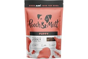 Pooch & Mutt - Grain Free Puppy Jerky Training Treats, Dog Treat Suitable for All Ages (Beef Jerky for Dog Training), Pack of 1x80g