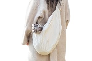 Sac Bandoulière pour Chien et Chat,Tianher Sac Transport Portable Mains Libres pour Animaux de Compagnie à Bandoulière Large et Respirant, Adapté aux Petits Chiens et Chats (Small)