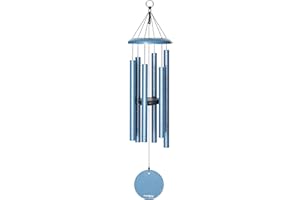 Corinthian Bells by Wind River Windspiel für Terrasse, Hinterhof, Garten und Outdoor-Dekoration, 76,2 cm, Himmelblau, Made in The USA