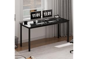 ‎SOGESHOME SogesHome Computertisch Schreibtisch 120 x 60 x 75 cm PC Schreibtisch Büro Schreibtisch Workstation für Home Office Verwenden Schreibtisch, Esstisch Konferenztisch, Schwarz,AC3CB-120-SH