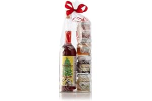 ‎PUNTZELHOF ALLGÄUER DELIKATESSEN Geschenkset aus dem Allgäu | 200ml Weihnachtslikör aus ausgewählten Früchten | Fruchtaufstriche-Honig Weihnachts Geschenkset | Handgemachte Fruchtaufstriche | Garantiert Deutscher Honig (200ml+4x50g)