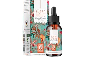 ‎NATURTREU Vitamin A Tropfen hochdosiert - 5000 I.E (1500 µg) je Tagesdosis - Vegan - Vitamin A flüssig - Retinol Naturtreu Augenweide 1700 Tropfen 50 ml