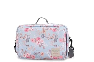 SONARIN Borsa Organizer per Passeggino,Organizzatore Universale per Passeggino,con portabicchieri, 2 ganci per carrozzina,usato come borsa da trasporto,universale per tutti i passeggini(Fiore)