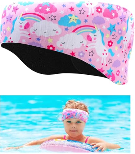 KGDUYC - Bandeau De Natation Enfant Sirène - Anti-Eau, Confortable & Réglable - 2-12 Ans