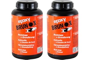 Brunox 2X Epoxy Rostumwandler Rostschutz Roststopp Grundierung Grundierer 1 L