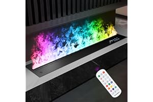 ‎MEXHOM elektrischer Kamin，Wasserdampf-Kamin, Fernbedienung intelligentes elektrisches Feuer Multi Color