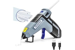 WORKPRO Akumulatorowy pistolet do klejenia na gorąco 3,6 V, 20 sztyftów kleju, elektryczny pistolet do klejenia, automatyczne wyłączanie, szybkie nagrzewanie