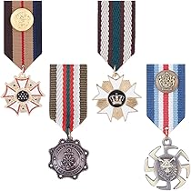 Spille A Stella Militari - 40 Pezzi 2 Colori (Oro E Platino) | Per Decorazioni Costume - Foto 2