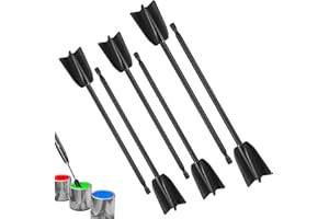 HXHWKEN 6Pcs Mélangeur Peinture Plastique Mélangeurs de Résine époxy Palettes de Mélangeur de Peinture Réutilisables pour 1/4 forets pour Mélange d'Époxy (Noir)