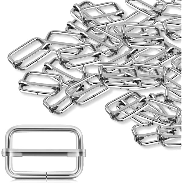 20PCS Light Gold Square Bag Loops - Metal Snap Hook Rings For DIY Strap & Belt Making