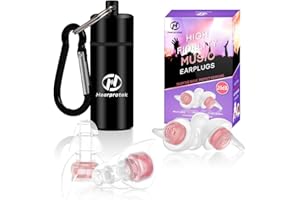 Hearprotek Musik Gehörschutz Ohrstöpsel für Frauen, 20db Women Ohrstöpsel- Filterrauschen & Erhält Tonqualität für Konzerte, Festivals, Disco (Rosa)