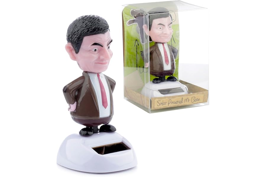 Puckator Mr Bean Solar Pal - Home Office Table Desk Dashboard Car Decor Decoration - Gift Ideas - Gifts For Teenage Old Boy Girl Dad Mums - Powered KIds Toys Toy Figure Figures