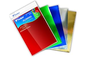 Sadipal 936167 - Pack de 5 cartulinas de aluminio, multicolor