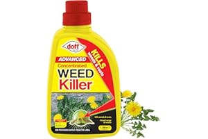Doff Advanced Concentrated Weedkiller – 1L Ready for Dilution in Water for Garden Protection – Kills Deep Rooted Weeds from Pathways to Driveways - Long Lasting Weed Control – Strong Weed Killer