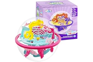LEEELYAN Kugellabyrinth - 3D Maze Puzzle Ball Mit 110 Level, Geschicklichkeitsspiel, Balance Spiel, Labyrinth-Spiel