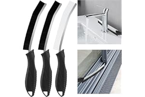 Zikenis 3 Stücke Hartborsten Eckenreinigungsbürste,Spaltreinigungsbürste Set,Vielseitige Fugenreinigungsbürste,Eckenreiniger Bürste,für Küche,Toilette,Bad,Badewanne,Fenster,Spüle,Fugenmörtel,Toilette
