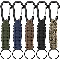Portachiavi Elastico In Paracord - 2 Pezzi Con Moschettone, Regolabile, Per Attrezzatura Outdoor, Arrampicata E Campeggio - Foto 5