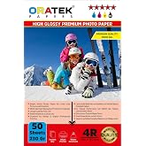 Oratek Epson L3251 Uyumlu Fotoğraf Kağıdı Premium Parlak 230 Gr 10X15 50 Yaprak, Beyaz